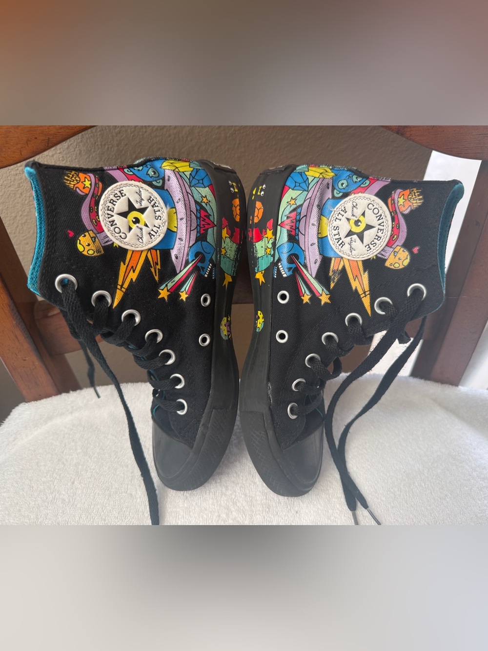 Converse Chuck Taylor All Star Hi Psychedelic Graphic Sneakers Mens 4 Womens 6